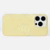 Boter Geel Bloemen Script iPhone / iPad case (Achterkant (horizontaal))