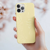 Boter Geel Bloemen Script iPhone / iPad case