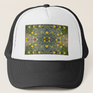 Boter Geel California Klaproos Patroon Trucker Pet