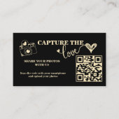 Boter Geel Capture The Love QR Code Huwelijk Informatiekaartje (Voorkant)