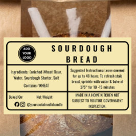 Boter Geel Cottage Wet Sourdough Brood Etiket