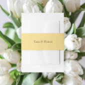 Boter Geel Eenvoudige Gestileerde Naam Trouwen Uitnodigingen Wikkel