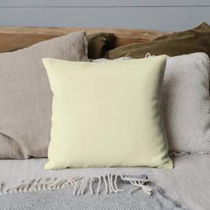Boter Geel Effen Kleur Klassiek Elegant Kussen