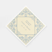 Boter Geel Elegant Regency Era Formele bruiloft Servet (Hoek)