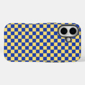 Boter geel en blauw geruit bordpatroon Case-Mate iPhone case (Achterkant (horizontaal))