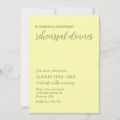 Boter Geel en Salie Minimalistische Oefenavond Kaart (Voorkant)