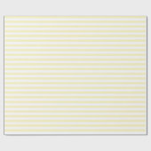 Boter Geel en Witte Strepen Cadeaupapier (Vlak)