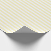 Boter Geel en Witte Strepen Cadeaupapier (Hoek)