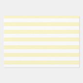 Boter Geel en Witte Strepen Inpakpapier Vel (Voorkant 2)