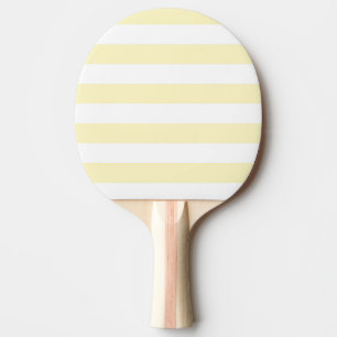 Boter Geel en Witte Strepen Tafeltennisbatje