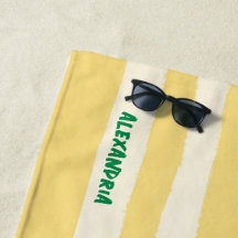 Boter Geel Gestreepte Chic Gepersonaliseerde Zomer