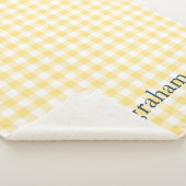 Boter Geel Gingham Monogram Sherpa Deken (3/4)