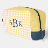 Boter Geel Gingham Monogram Toilettasje (Rechterhoek)