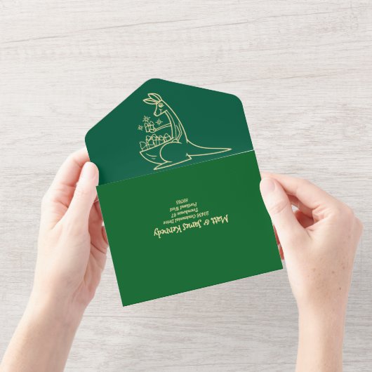 Boter Geel & Groen Australische Dieren Verjaardag All In One Uitnodiging (Opening)