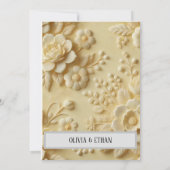 Boter geel & groen Elegante bloemen Kaart (Achterkant)