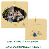 Boter Geel Groen Roze & Gouden Kerstbomen Keramisch Ornament