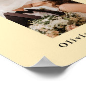 Boter Geel Huwelijk FOTO Tafel Nummer Poster (Hoek)