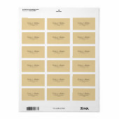 Boter Geel Huwelijk Retouradres Label (Full Sheet)