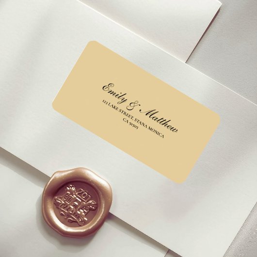 Boter Geel Huwelijk Retouradres Label