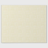 Boter Geel Klassieke Gingham Cadeaupapier (Vlak)