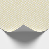 Boter Geel Klassieke Gingham Cadeaupapier (Hoek)