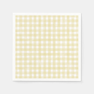 Boter Geel Klassieke Gingham Servet