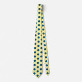 Boter Geel Marine Blauw Stip Das (Voorkant)