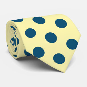 Boter Geel Marine Blauw Stip Das
