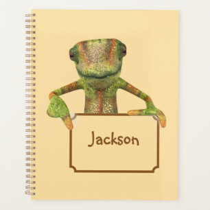 Boter Geel met Meerkleurig Patroon Hagedis Planner