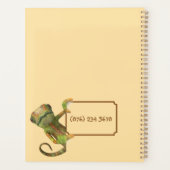 Boter Geel met Meerkleurig Patroon Hagedis Planner (Achterkant)