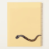 Boter Geel met Multi-kleurig Patroon Slang Planner (Achterkant)