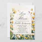 Boter Geel Palet Love in Bloom Bruiloftsfeest Kaart (Voorkant)
