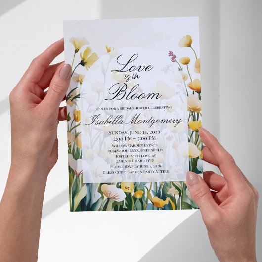 Boter Geel Palet Love in Bloom Bruiloftsfeest Kaart