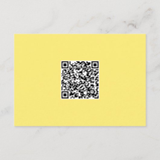 Boter Geel QR-code Huwelijksdetails Kaart (Achterkant)