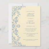 Boter Geel Repetitie Diner Uitnodiging (Voorkant)