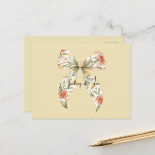 Boter Geel Rode Bloem Boog Briefkaart