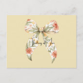 Boter Geel Rode Bloem Boog Briefkaart (Voorkant)
