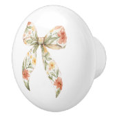 Boter Geel Rode Bloemenslinger Keramische Knop (Rechts)