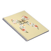 Boter Geel Rode Bloemenslinger Notitieboek (Rechterzijde)