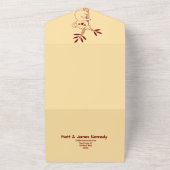 Boter Geel & Rood Australische Dieren Verjaardag All In One Uitnodiging (Buitenkant)