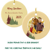 Boter Geel Rood & Groene Pijnboom Kerstmis Keramisch Ornament