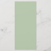 Boter Geel & Salie Aquarel Rozen Boho Bruiloft Menu (Achterkant)