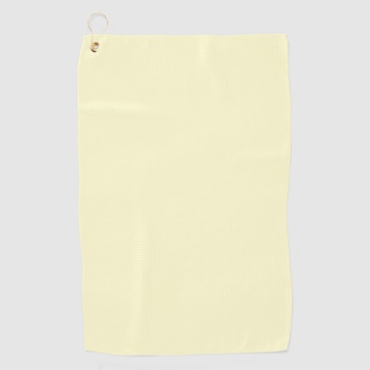 Boter Geel Stevige Kleur | Klassiek Elegant Golfhanddoek (Voorkant)