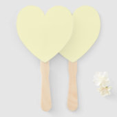 Boter Geel Stevige Kleur | Klassiek Elegant Handwaaier (Voorkant en achterkant)