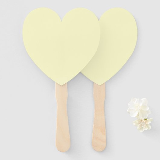 Boter Geel Stevige Kleur | Klassiek Elegant Handwaaier (Voorkant en achterkant)