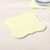 Boter Geel Stevige Kleur | Klassiek Elegant Kartonnen Onderzetters (Gekanteld)