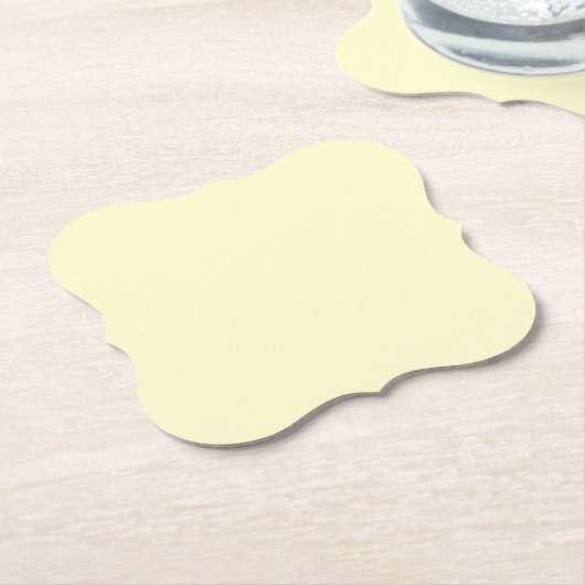 Boter Geel Stevige Kleur | Klassiek Elegant Kartonnen Onderzetters (Gekanteld)