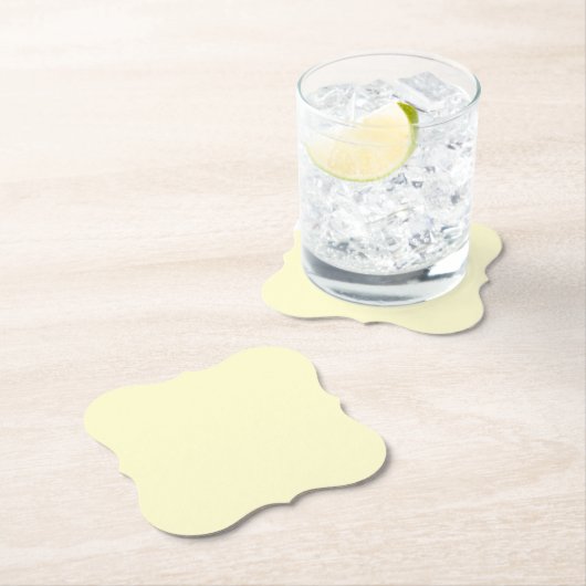 Boter Geel Stevige Kleur | Klassiek Elegant Kartonnen Onderzetters (Insitu)