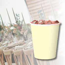 Boter Geel Stevige Kleur | Klassiek Elegant Papieren Bekers