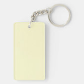 Boter Geel Stevige Kleur | Klassiek Elegant Sleutelhanger (achterkant)